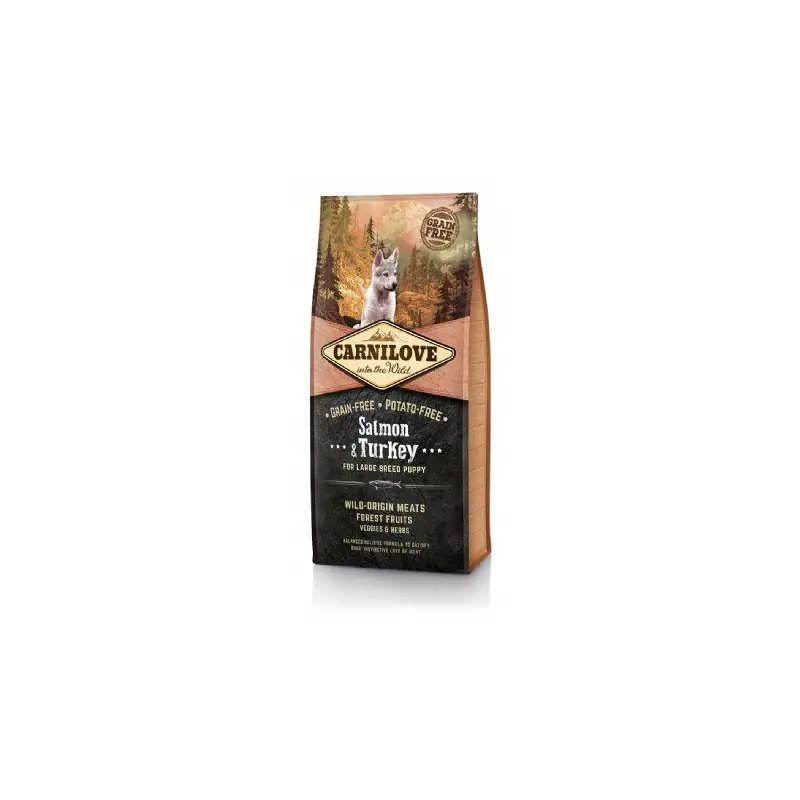 Brit Carnilove - Puppy Large Zalm en Kalkoen 12 kg Weekendaanbieding