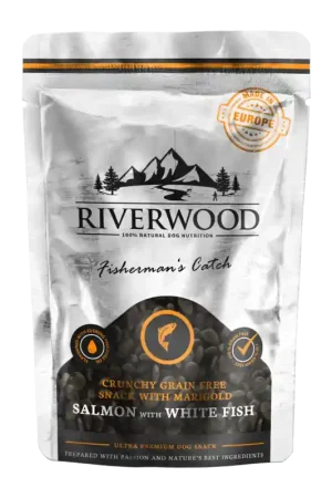 Riverwood Crunchy Snack Zalm & Witvis 200 gr Flitsaanbieding