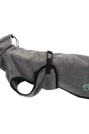 Trixie Badstof Badjas voor honden XL (70 cm) Grijs Premium