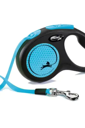 Nu Kopen Flexi Rollijn Neon Tape S blauw 5 m