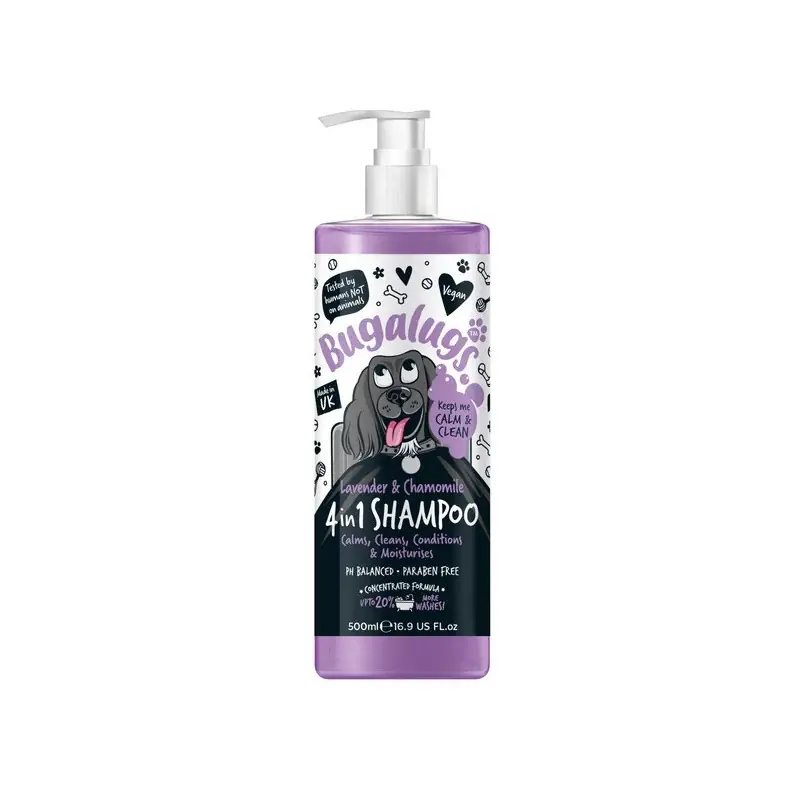 Lage Prijs Bugalugs 4 in 1 Kalmerende Honden Shampoo 500 ml