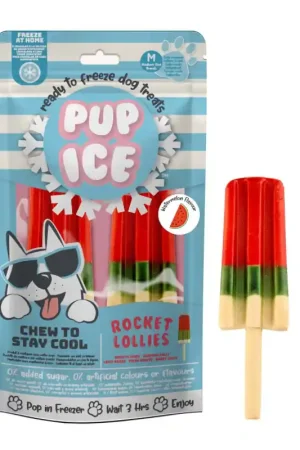 Pup Ice Honden Fruitlollie - Raket - Watermeloen Nu Kopen