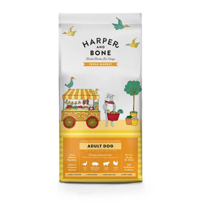 Harper en Bone Adult Hond Fresh Market Medium/Large 12kg Direct Verzonden