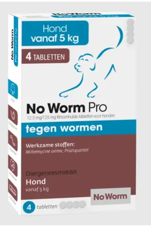 Lage Kosten No Worm Pro Hond van 5 tot 75 kg 4 Tabletten