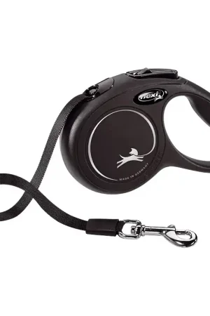 Seizoensaanbieding Flexi Classic band XS Zwart 3 meter