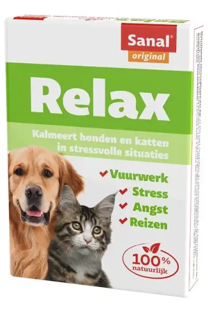 Sanal Relax Anti-Stress voor Honden & Katten 15 Tabletten Betaalbaar