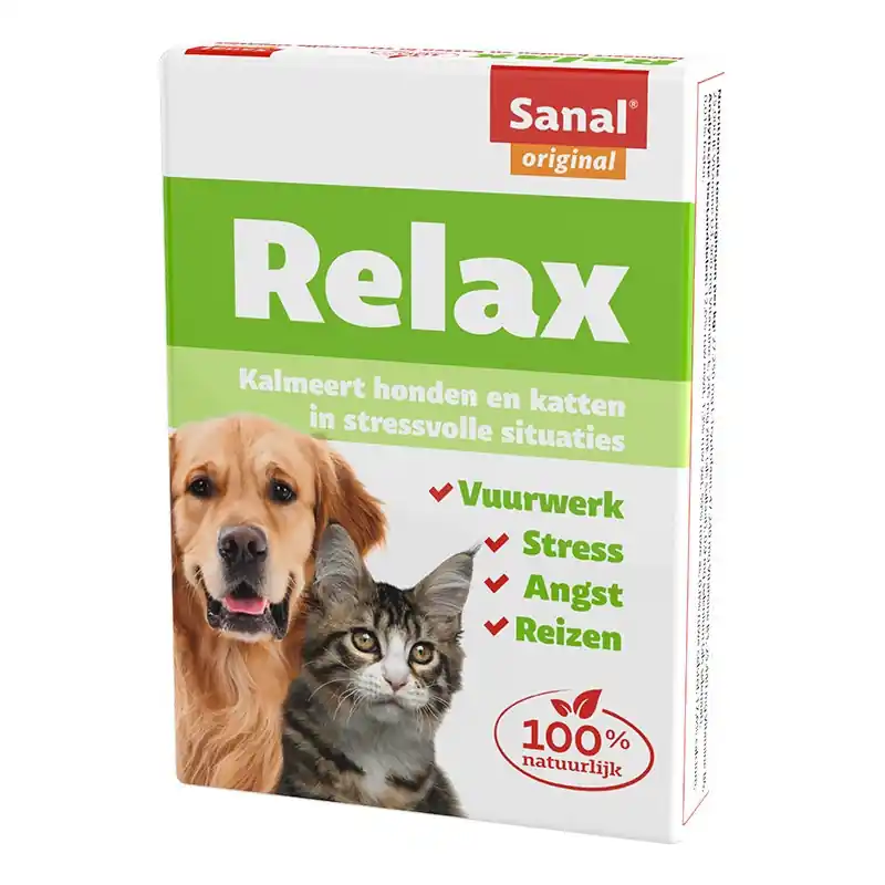 Sanal Relax Anti-Stress voor Honden & Katten 15 Tabletten Betaalbaar