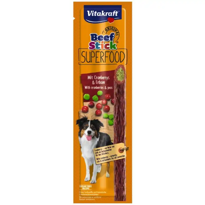 Vitakraft Beef Stick Superfood Cranberrys en Erwten Meest Verkocht