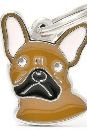 Hondenpenning French Bulldog - Bruin Nieuw