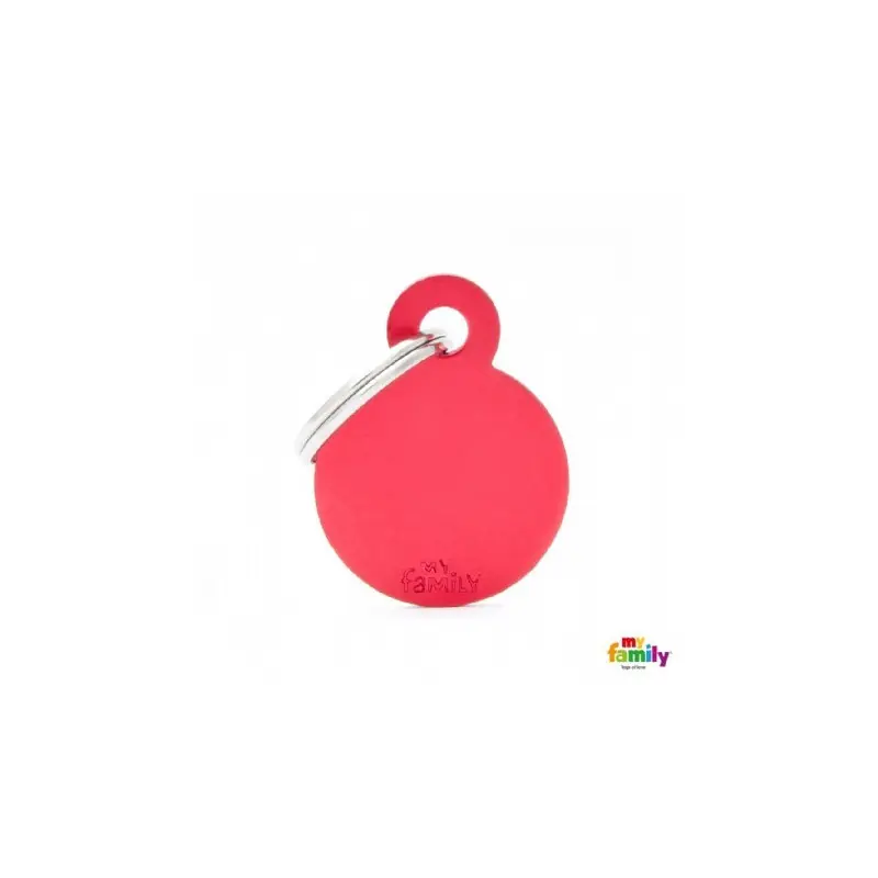 Hondenpenning Small Circle Red Shop Nu
