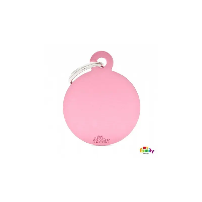 Express Levering Hondenpenning Small Circle Pink