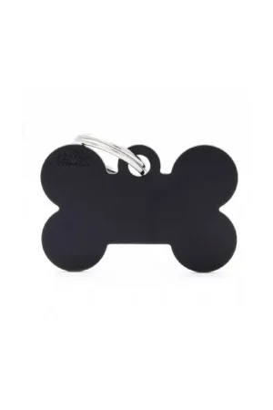 Hondenpenning Big Heart Black Must-Have