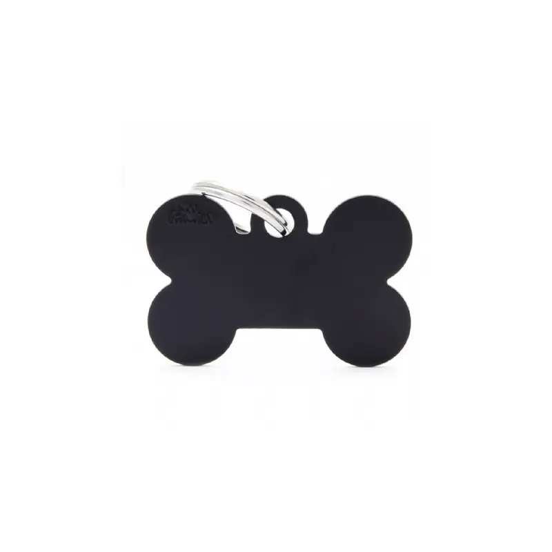 Hondenpenning Big Heart Black Must-Have