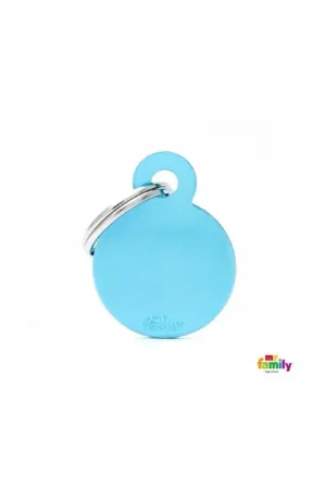 Hondenpenning Small Circle L Blue Hoge Kwaliteit