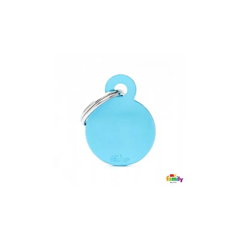 Hondenpenning Small Circle L Blue Hoge Kwaliteit