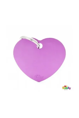 Hondenpenning Big Heart Purple Meest Verkocht