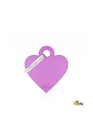 Hondenpenning Small Heart Purple Gratis Retour