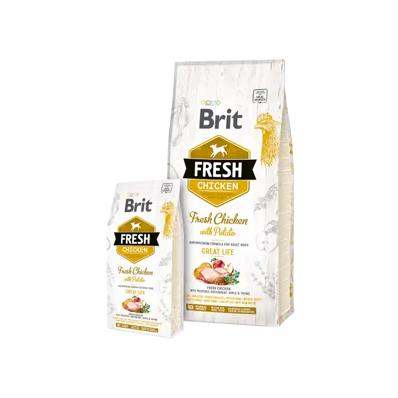 Brit Fresh Chicken with Potato Adult Great Life 12 kg Weekendaanbieding