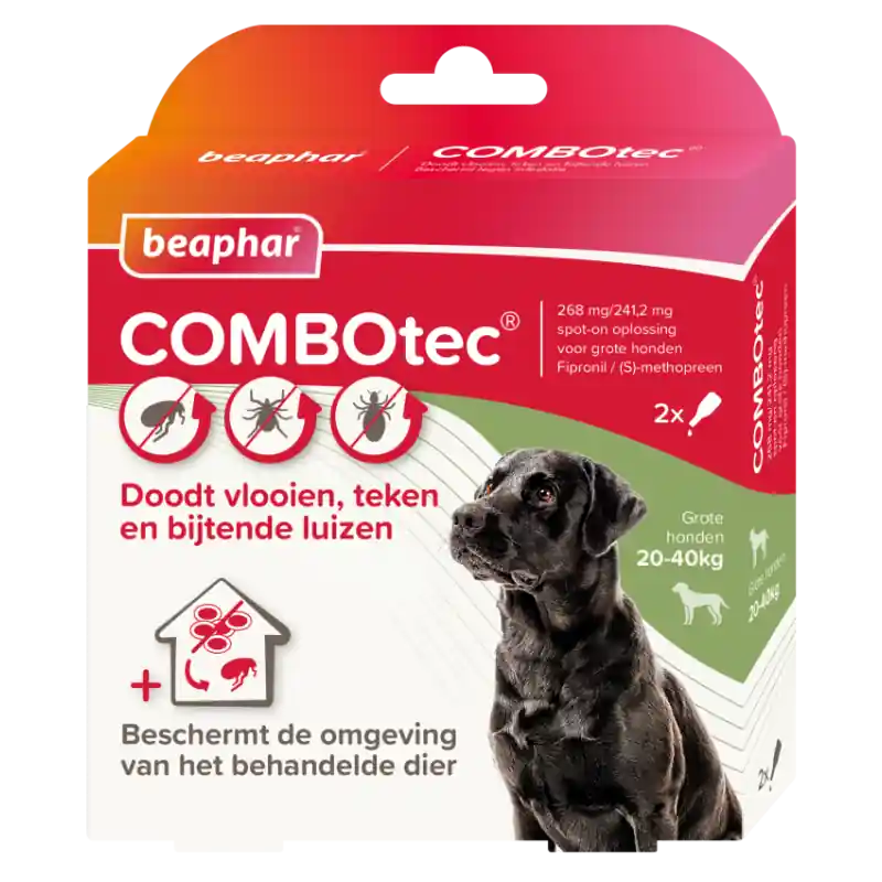 Beaphar COMBOtec Hond 20-40 kg 2 pipetten Snelle Levering