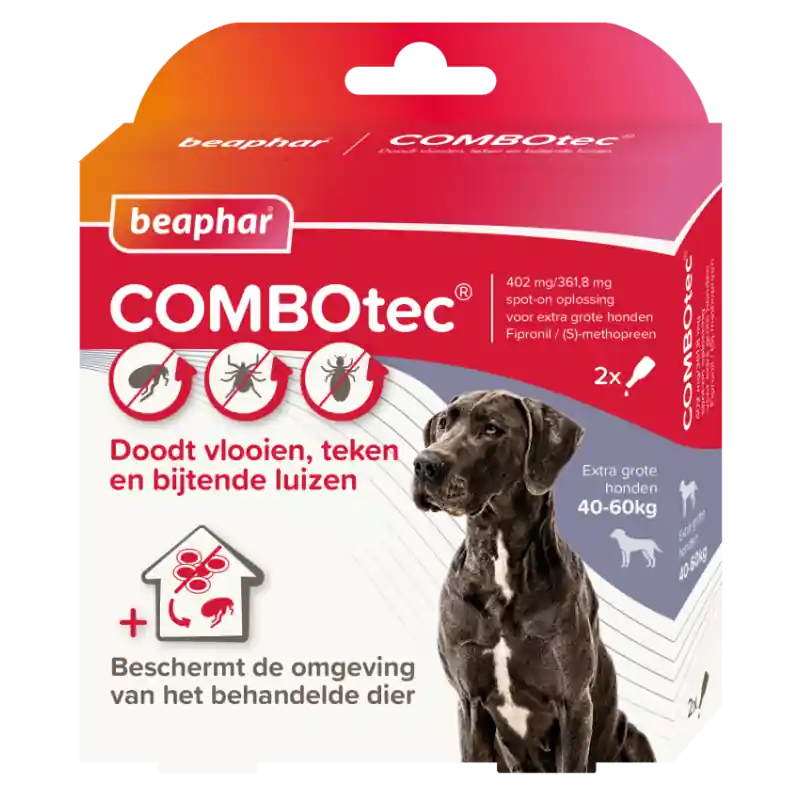 Bestel Nu Beaphar COMBOtec Hond 40-60 kg 2 pipetten