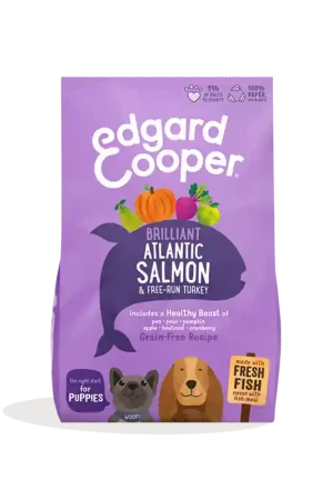Op = Op Edgard & Cooper Atlantic Zalm & Vrije Uitloop Kalkoen Puppy 12 kg