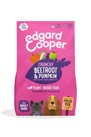Beperkt Aanbod Edgard & Cooper Crunchy Plant Based Rode Biet & Pompoen 2,5 kg