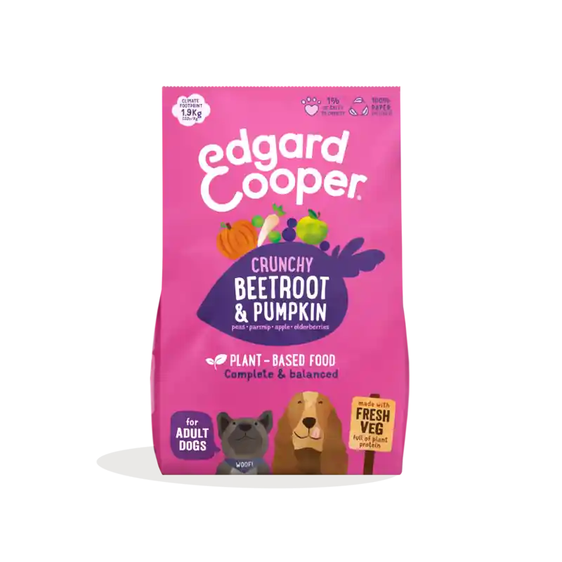 Beperkt Aanbod Edgard & Cooper Crunchy Plant Based Rode Biet & Pompoen 2,5 kg