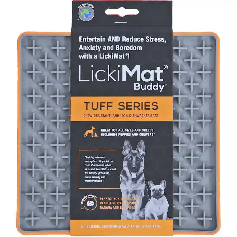 Uitverkoop LickiMat Tuff Buddy Likmat voor Honden - Oranje