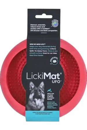 Meest Verkocht LickiMat Ufo Likmat voor Honden - Rood