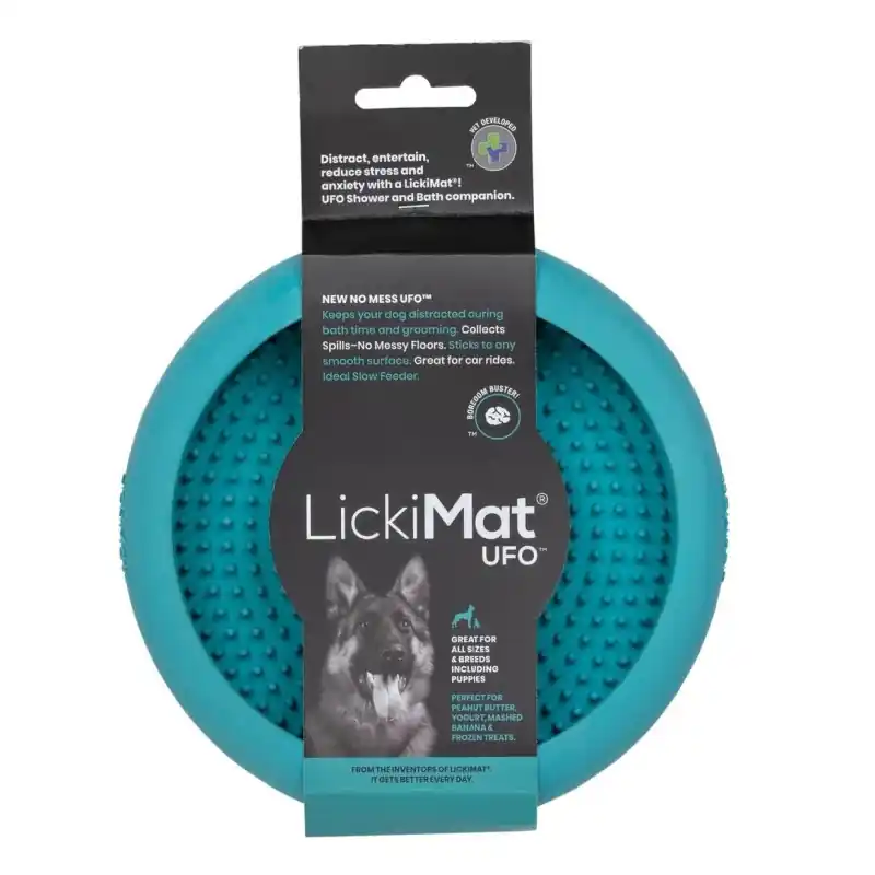 LickiMat Ufo Likmat voor Honden - Blauw Direct Verzonden