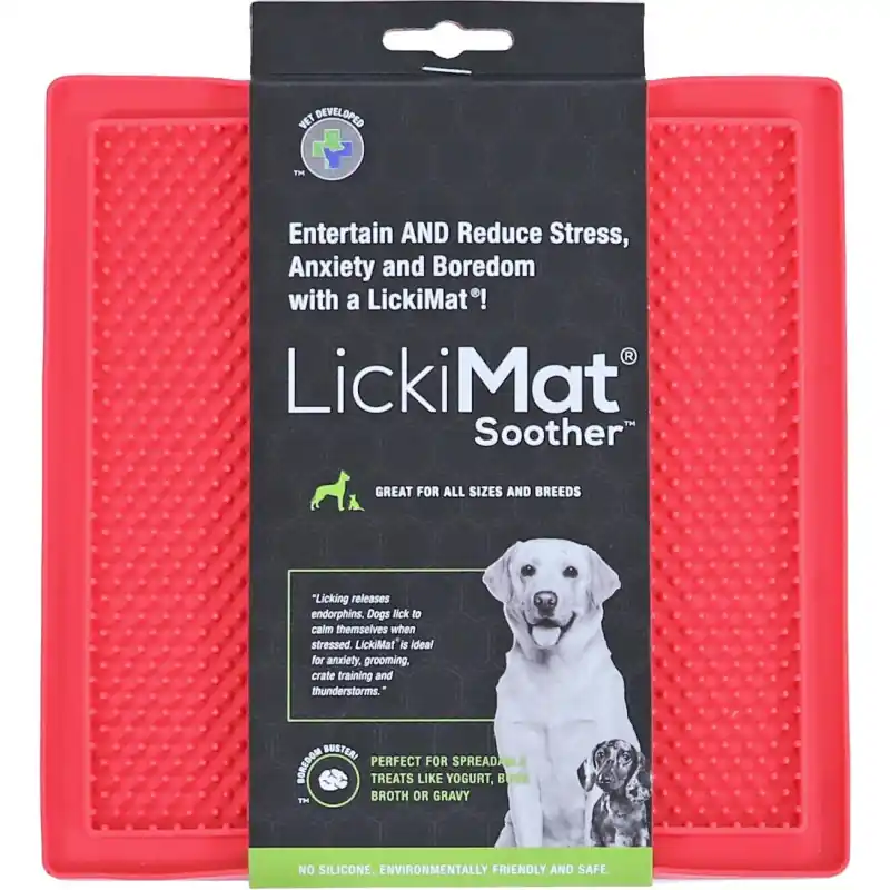 Weekendaanbieding LickiMat Soother Likmat voor Honden - Rood