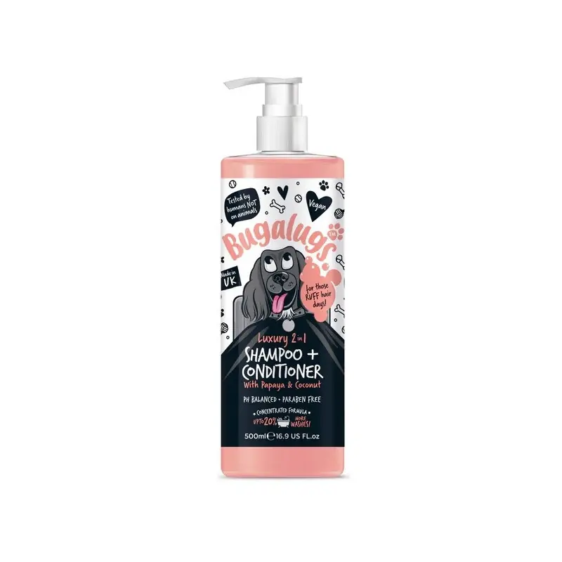 Seizoensaanbieding Bugalugs 2 in 1 Papaya & Kokos Honden Shampoo & Conditioner 500 ml