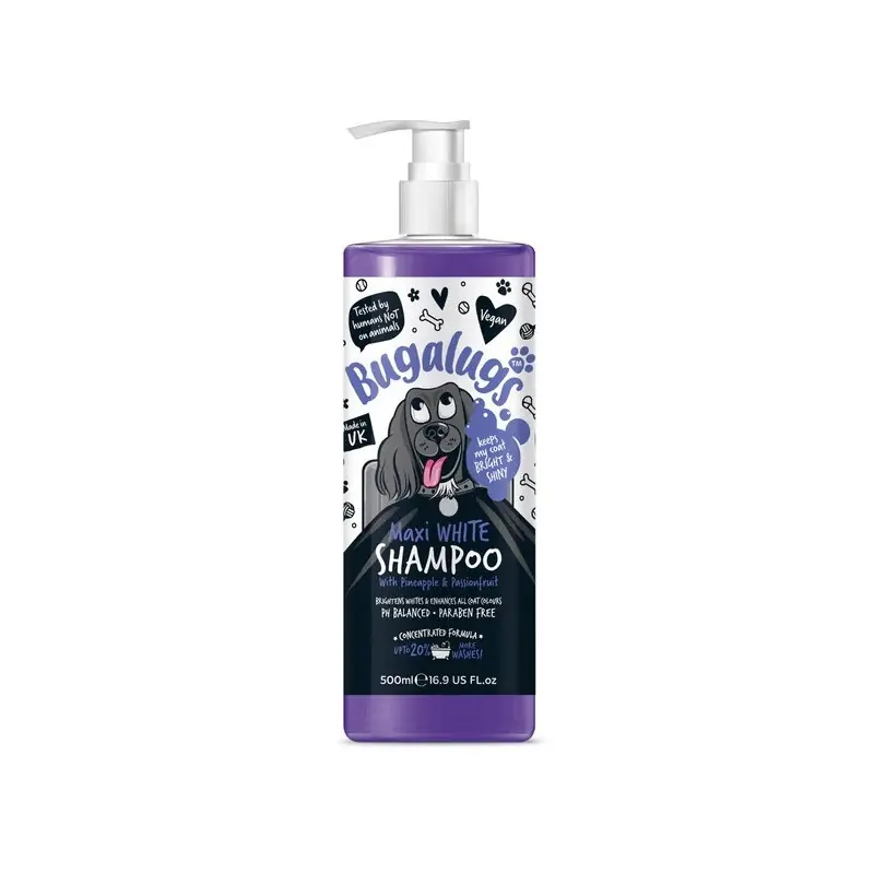 Superprijs Bugalugs Maxi White Whitening Honden Shampoo 500 ml