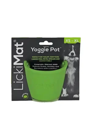 LickiMat Yoggie Pot Groen 8cm Laatste Kans