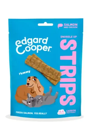 Edgard en Cooper Strips met Zalm en Kip 75gram Direct Beschikbaar