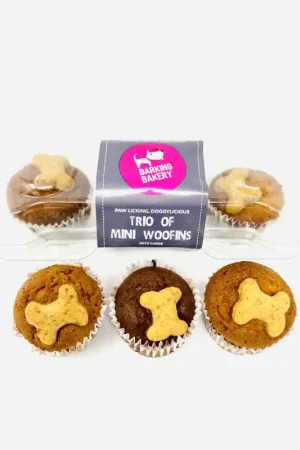 Barking Bakery Trio of Mini Woofins Rechtstreeks Van De Fabrikant
