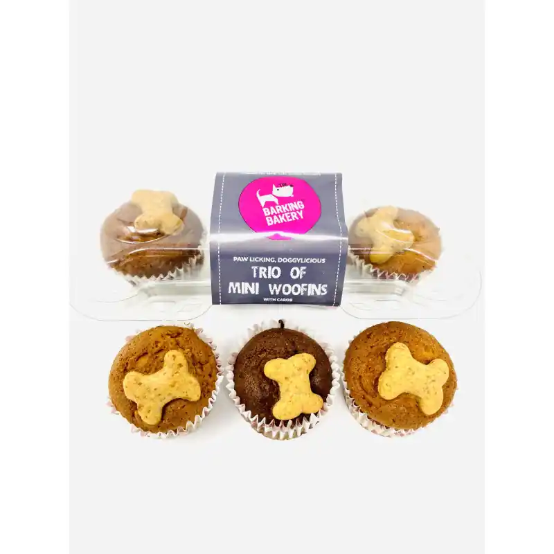 Barking Bakery Trio of Mini Woofins Rechtstreeks Van De Fabrikant