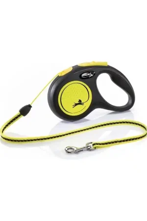 Flexi Rollijn Neon Cord S geel 5 m Finale Uitverkoop