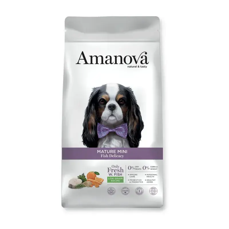 Amanova Hondenvoer Mature Mini Fish Delicacy 7 kg Op = Op