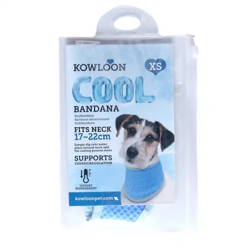 Kowloon Cool Bandana Blauw XS 20-30CM Beperkte Voorraad