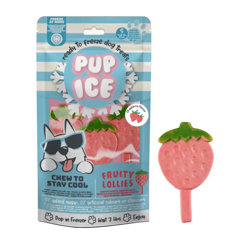 Pup Ice Honden Fruitlollie - Aardbei Premium