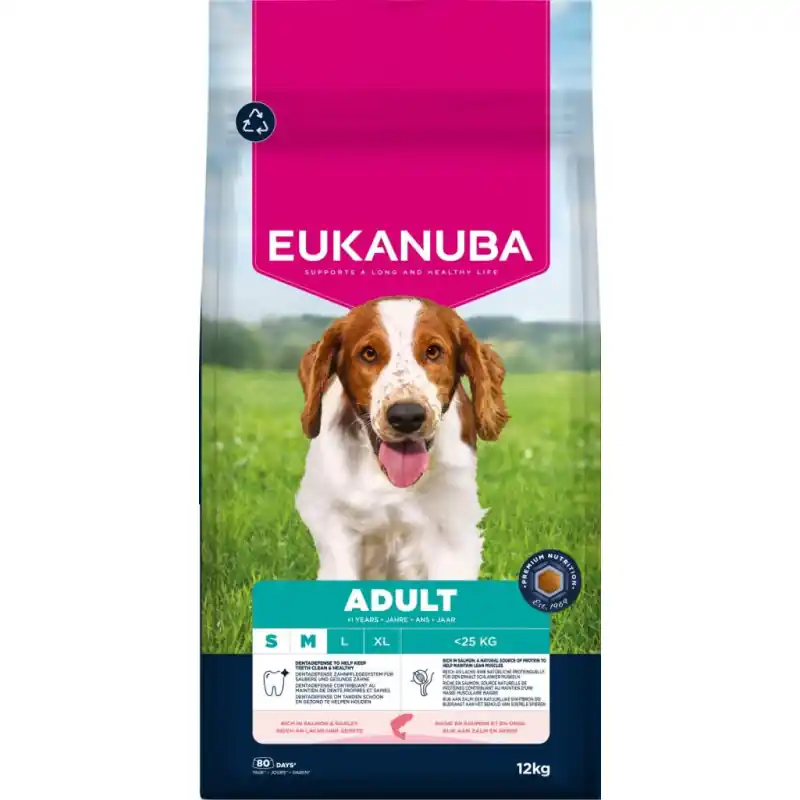 Eukanuba Adult Small & Medium Breed Zalm -12 kg Hoge Kwaliteit