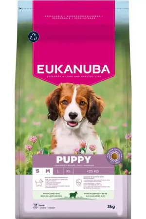 Eukanuba Puppy Small & Medium Breed Lam - 3kg Lage Kosten