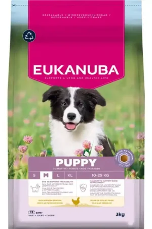 Eukanuba Puppy Medium Breed Kip - 3 kg Weekendaanbieding