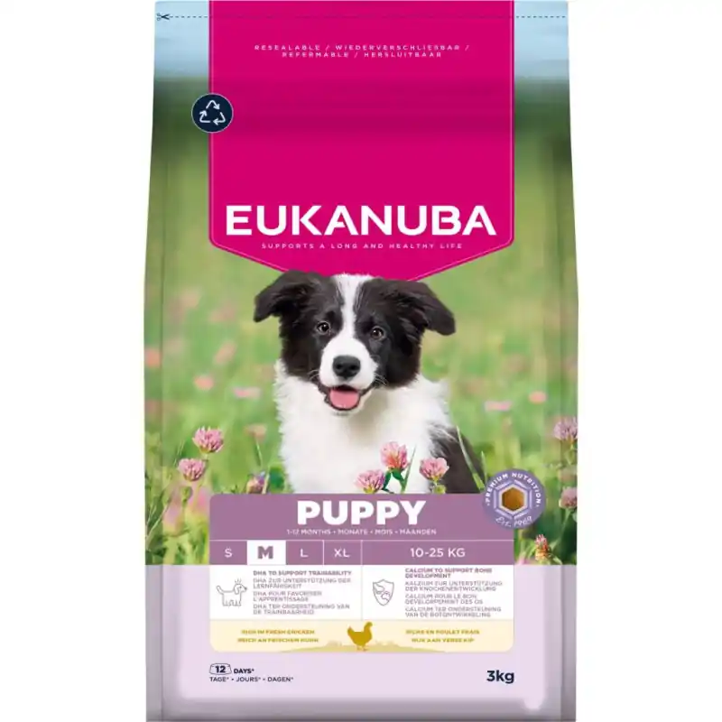 Eukanuba Puppy Medium Breed Kip - 3 kg Weekendaanbieding