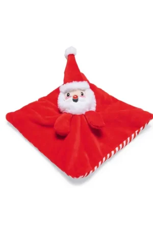 Beeztees pluche kerst knuffeldoek kerstman 21 cm Beperkte Voorraad