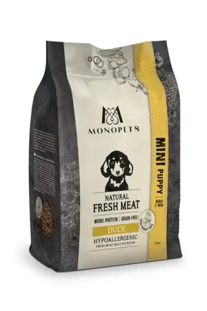 Monopets Vers Vlees Puppy Mini Eend Hypoallergeen 2 Kg Weekendaanbieding