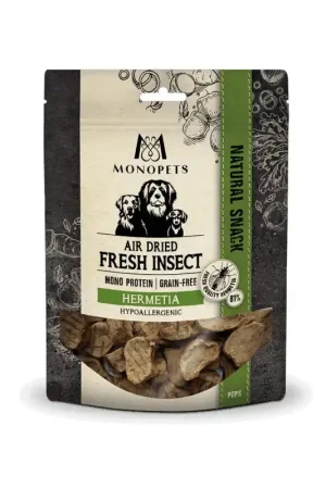 Monopets Snack Lucht Gedroogd Insect Pops Air Dried 100 Gr Direct Beschikbaar