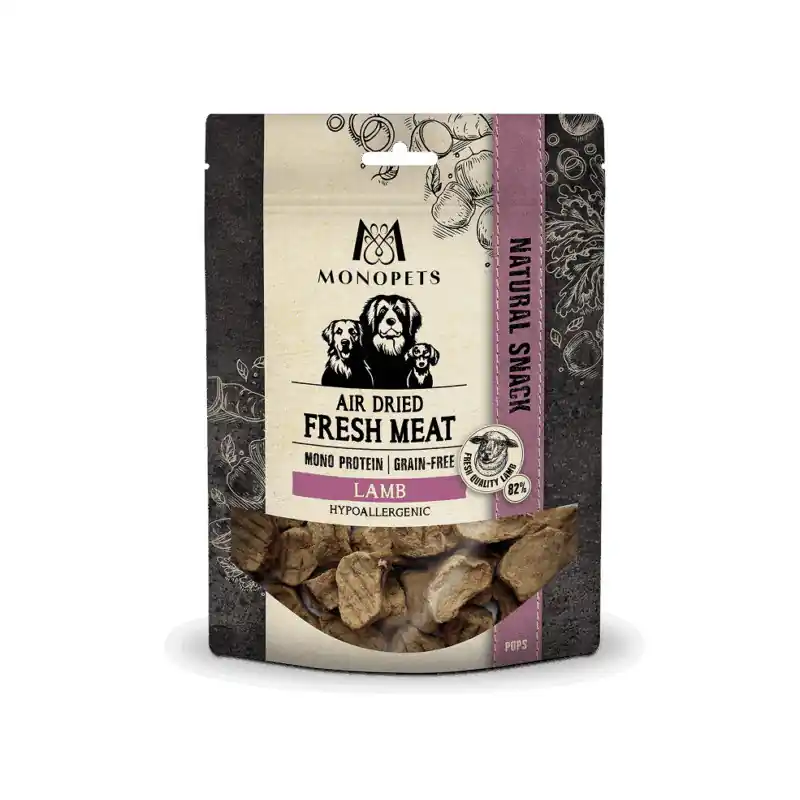 Monopets Snack Lucht Gedroogde Snack Lam Insect Pops Hypoallergeen Air Dried100 Gr Veilige Betaling