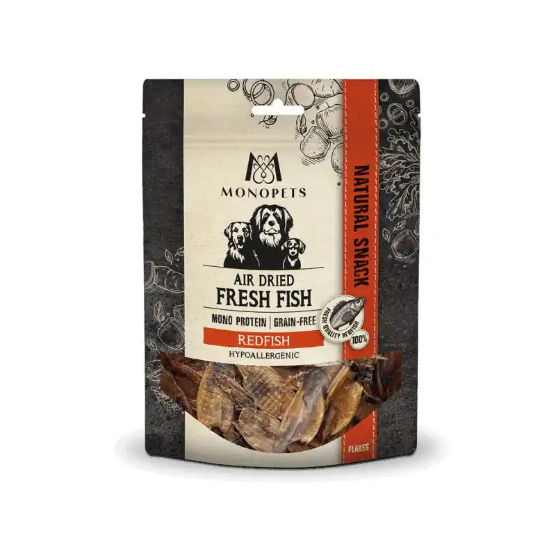 Actieprijs Monopets Snack Lucht Gedroogd Verse Roodbaars Cubes Hypoallergeen 100 Gr